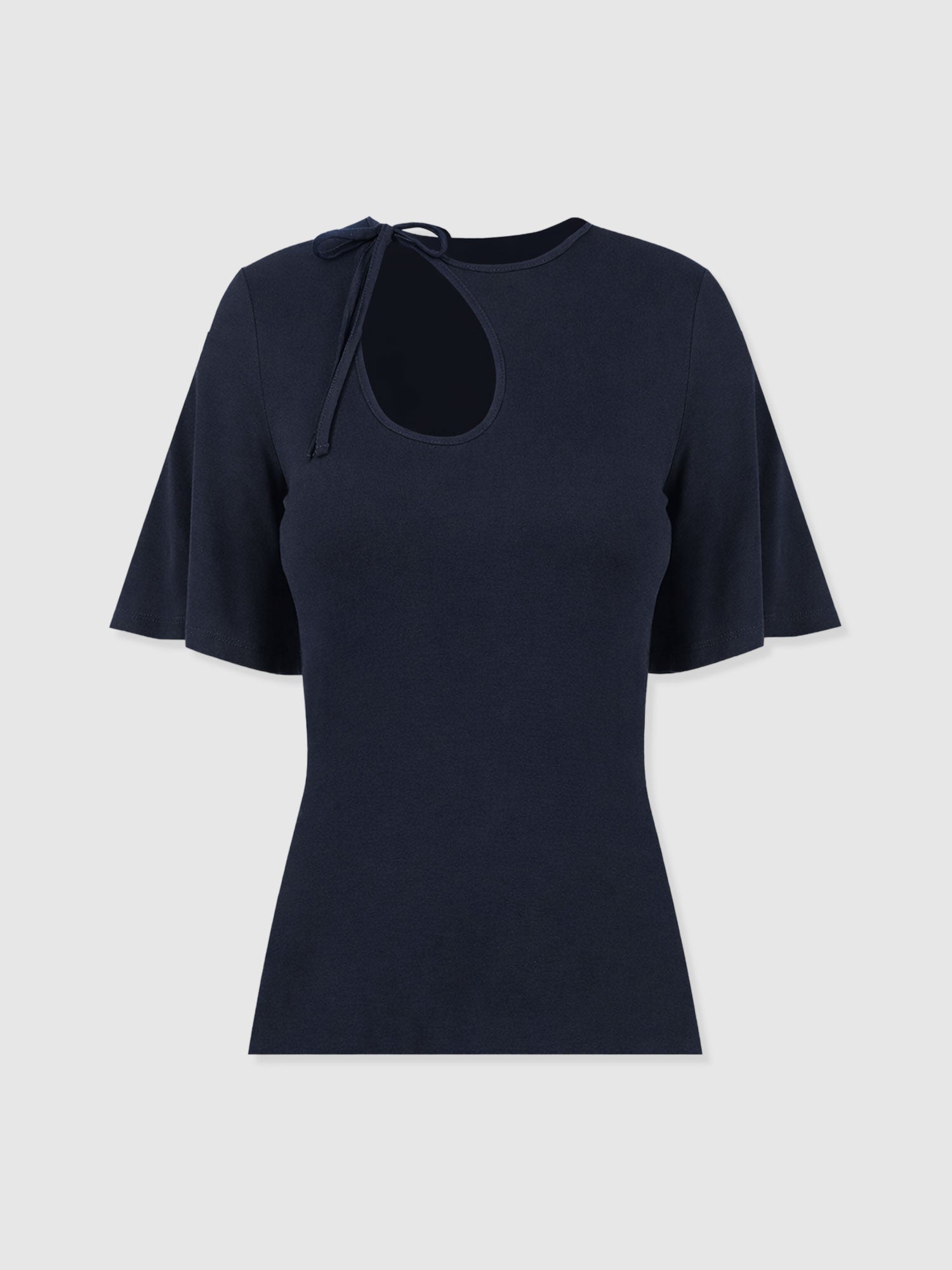 Freya Tie Tee - Navy - Women's T-shirts | Saint + Sofia® USA